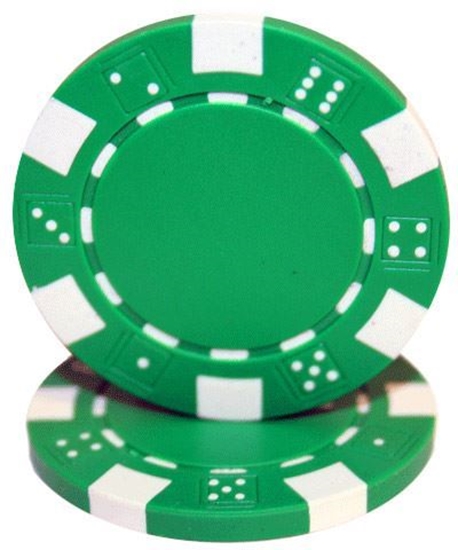 Image sur Jeton de poker sans valeur nominale 11.5gr - Vert