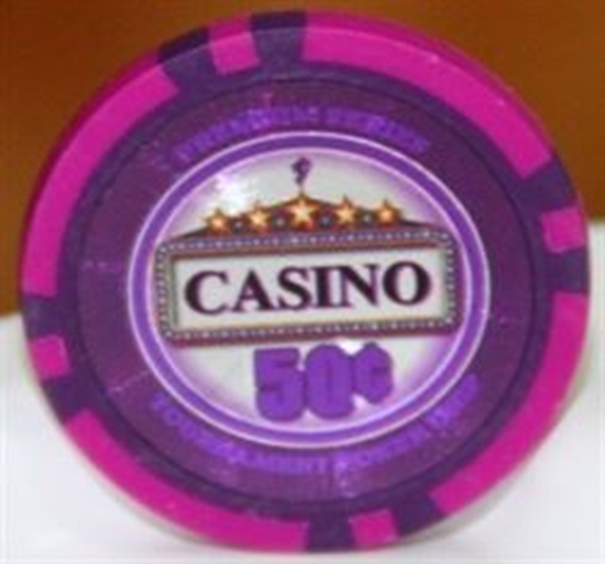 Image sur Jetons de poker série CASINO 14gr - Valeur de $0.50 (VRAC)