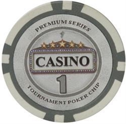 Casino poker chip, 1 dollar, 14 g