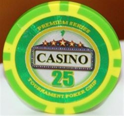 Picture of 12884 - Poker chips CASINO series 14gr - Value of $25 (BULK)