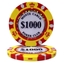 Image de 25 jetons de poker (1000$) Monte Carlo 14gr