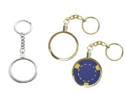 Picture of 10930 Key chain with poker chip holder GOLD