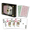 Image sur Paquet double Copag 100% plastique - Bourgogne & Vert- Poker - Index Jumbo