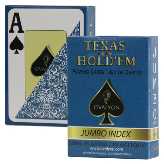 Picture of 11174 - Single deck / Ovalyon / Poker size / Jumbo index / BLUE