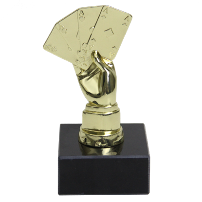 Picture of Award Poker Trophy  4 Aces Gold