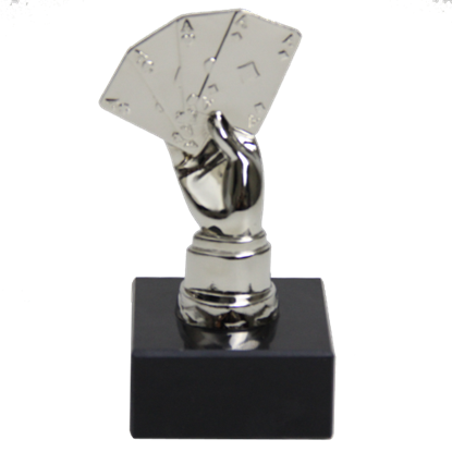 Picture of Award Poker Trophy  4 Aces Silver