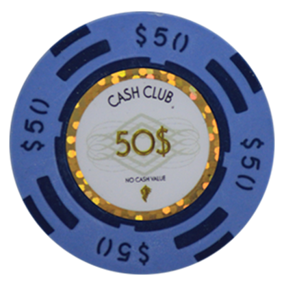 Picture of 12793 - Poker Chip CASH CLUB series 14gr - Value of $50 (BULK)
