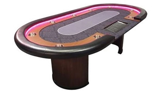 Image sur Table de poker Dealer 96'' avec LED intégré