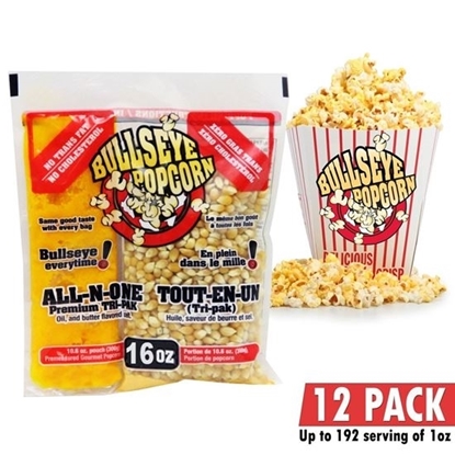 Image de Boîte de 12 sachets pré-mélangés de popcorn 16 onces