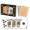 Image sur Paquet double Copag 100% plastique - Brun & Orange - Poker - Index jumbo