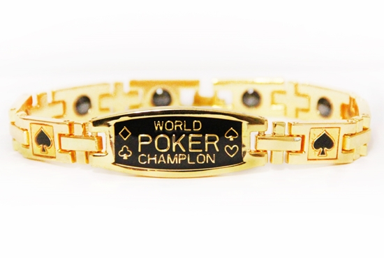 Image sur 100392 -  Anti-Fatigue Gold Poker Bracelet