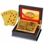 Image de Jeu de cartes décoratif plaqué Or 24 K avec coffret