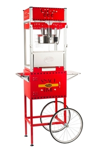 Image de Machine à popcorn avec chariot  16oz- ROUGE