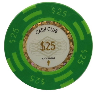 Picture of 12792 - Poker Chip CASH CLUB series 14gr - Value of $25 (BULK)