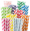 Image sur Paquet de 100 Pailles en papier biodégradables de couleurs assorties
