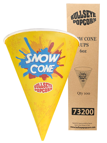 Image sur  Cônes cirés pour cornet glacé 6oz - Boite de 100 pcs