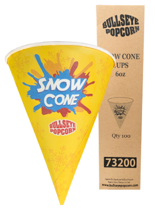 Image de Cônes cirés pour cornet glacé 6oz - Boite de 100 pcs