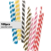Picture of 72012/1000 - Pack of 1000 Biodegradable Paper Straws in Assorted Colors