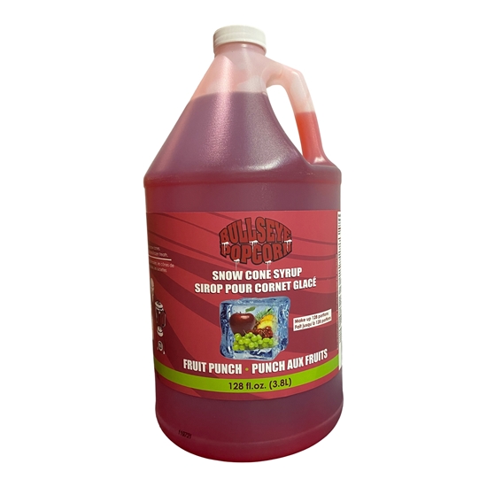 Image sur Bullseye popcorn - Sirop à cônes glacés saveur Punch aux Fruits  3.8L
