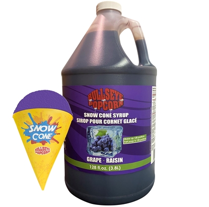 Picture of 73223 - Bullseye popcorn - Snow cone syrup Grape 3.8L