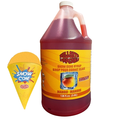 Image de Bullseye popcorn - Sirop à cônes glacés saveur Mango 3.8L