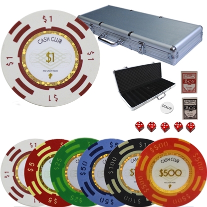 Picture of 12785 Poker chips set of  500 pcs | Cash Club | Cash game CUSTOM PACK