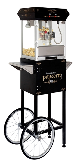 Image sur Machine à popcorn avec chariot 4oz -Noir