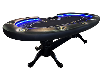 Image de Table de poker ''ULTIMATE '' 96'' avec espace croupier  et lumières DEL PRÉVENTE SEULEMENT