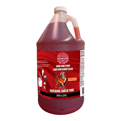 Image de Bullseye popcorn - Sirop à cônes glacés saveur "Tiger blood" 3.8L