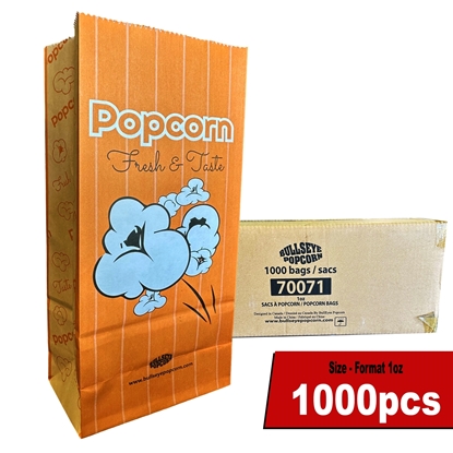 Picture of 70071- 1000 Popcorn bags 1oz with flat bottom