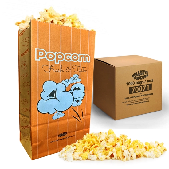 Image sur 1000 Sacs à popcorn avec fond plat 1oz