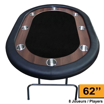 Image de Table de poker Ovale 62'' Série Suprême - Jusqu'à 8 joueurs