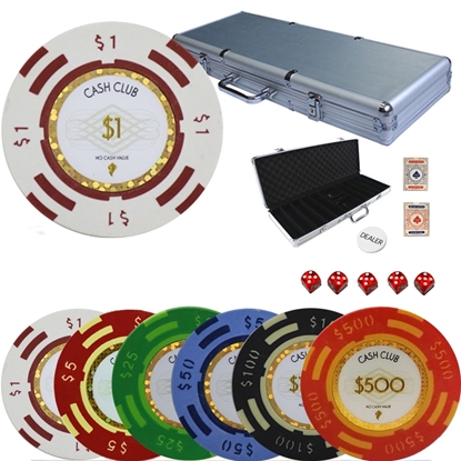 Image de Ensemble de 500 jetons 14gr série CASH CLUB '' CASH GAME''