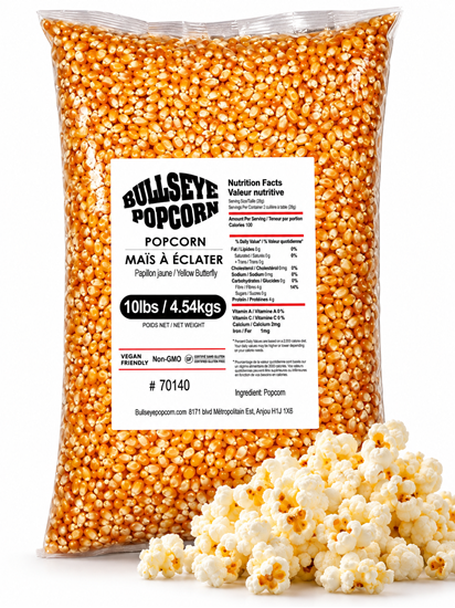 Image sur 70140 Bullseye popporn 10 lbs Platinum  Bulk kerneils