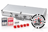 Benjamin Franklin poker chips set 500 pieces with aluminum case cards dice and dealer button